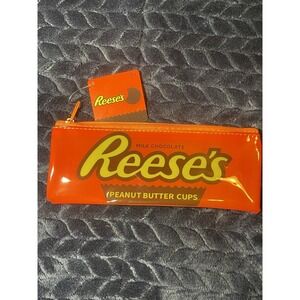 Reese's Peanut Butter Cup Chocolate Vinyl Zipper Pencil/Make Up/Coin/Wallet/ Bag